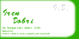 iren dobri business card